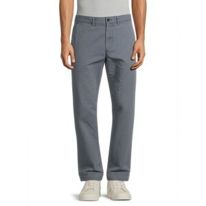 L.L.Bean Mens Chino Pants 34x30‎ Blue Gray Standard Fit Stretch Comfort